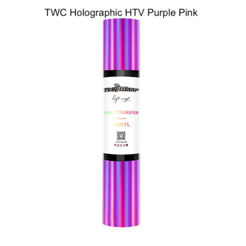 Holographic iron-on vinyl purple pink