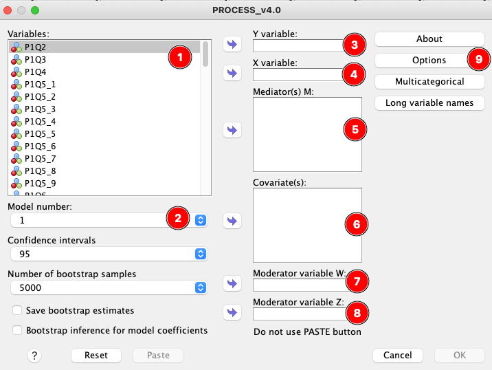 PROCESS macro GUI quick overview. Source: uedufy.com