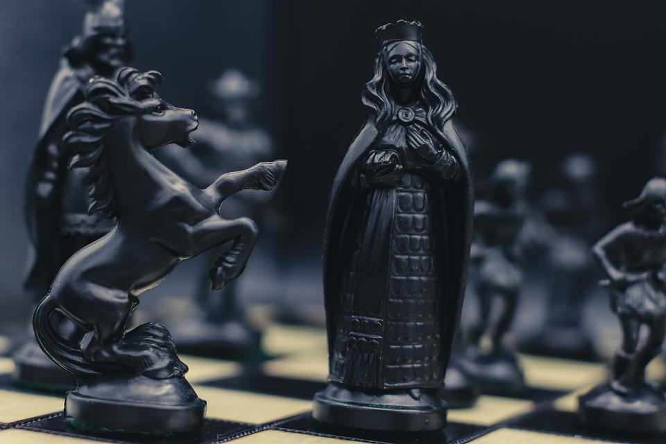 Chess, Queen, Black Queen, Knight, Game, Chess Figures