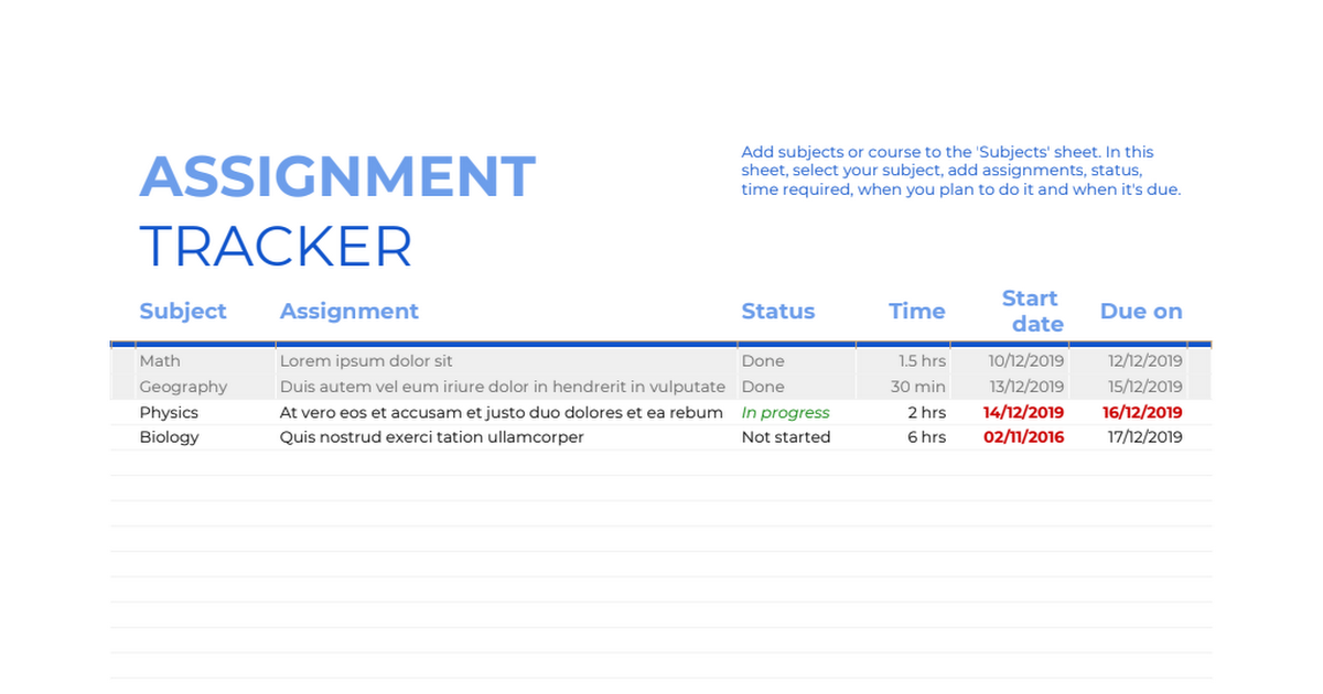 class-assignment-tracker-google-sheets-spreadsheet-template-etsy