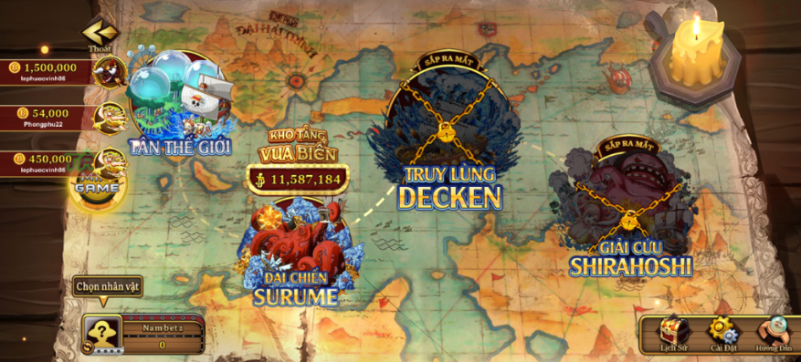 Số map chơi trong game
