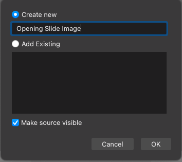 Add new image in OBS Studio