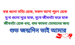 শুভ জন্মদিন ভাই সেরা স্ট্যাটাস (birthday wish bangla)