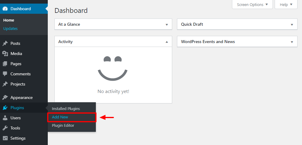 como instalar o novo plugin wordpress