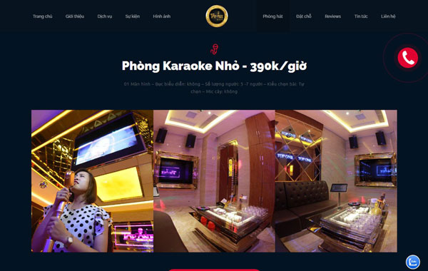  thiết kế website quán karaoke 2
