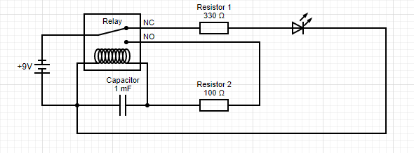 A Blink Circuit Using a Relay