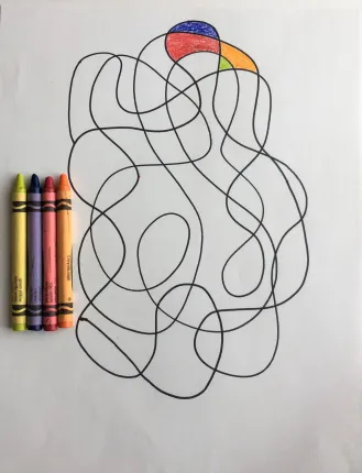 doodle art with crayons