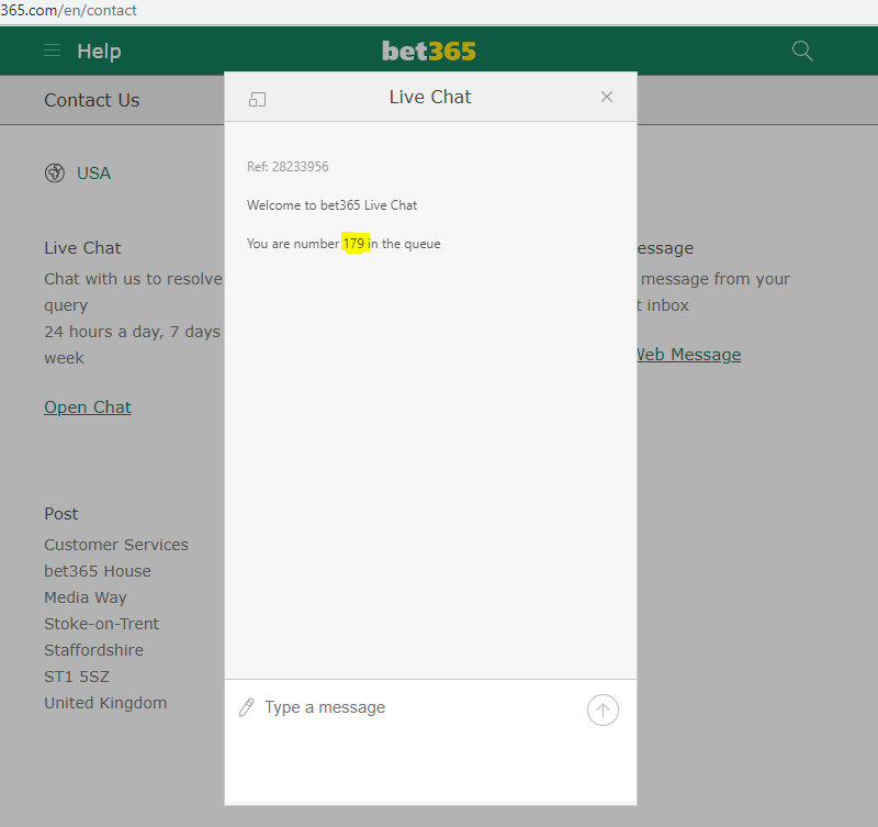 Chat online bet365 Bet365 Live