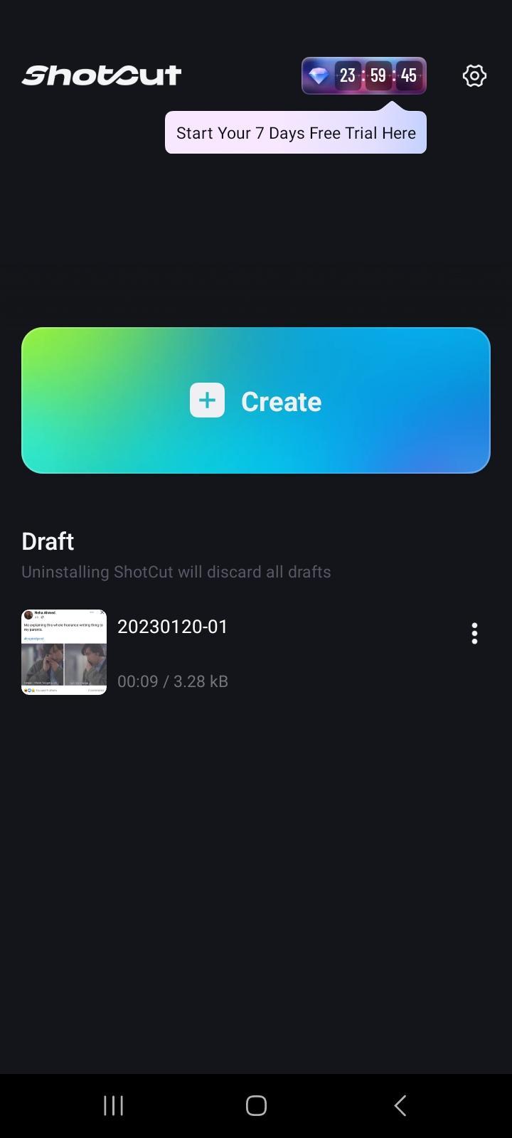 ShotCut free video editing app for Android