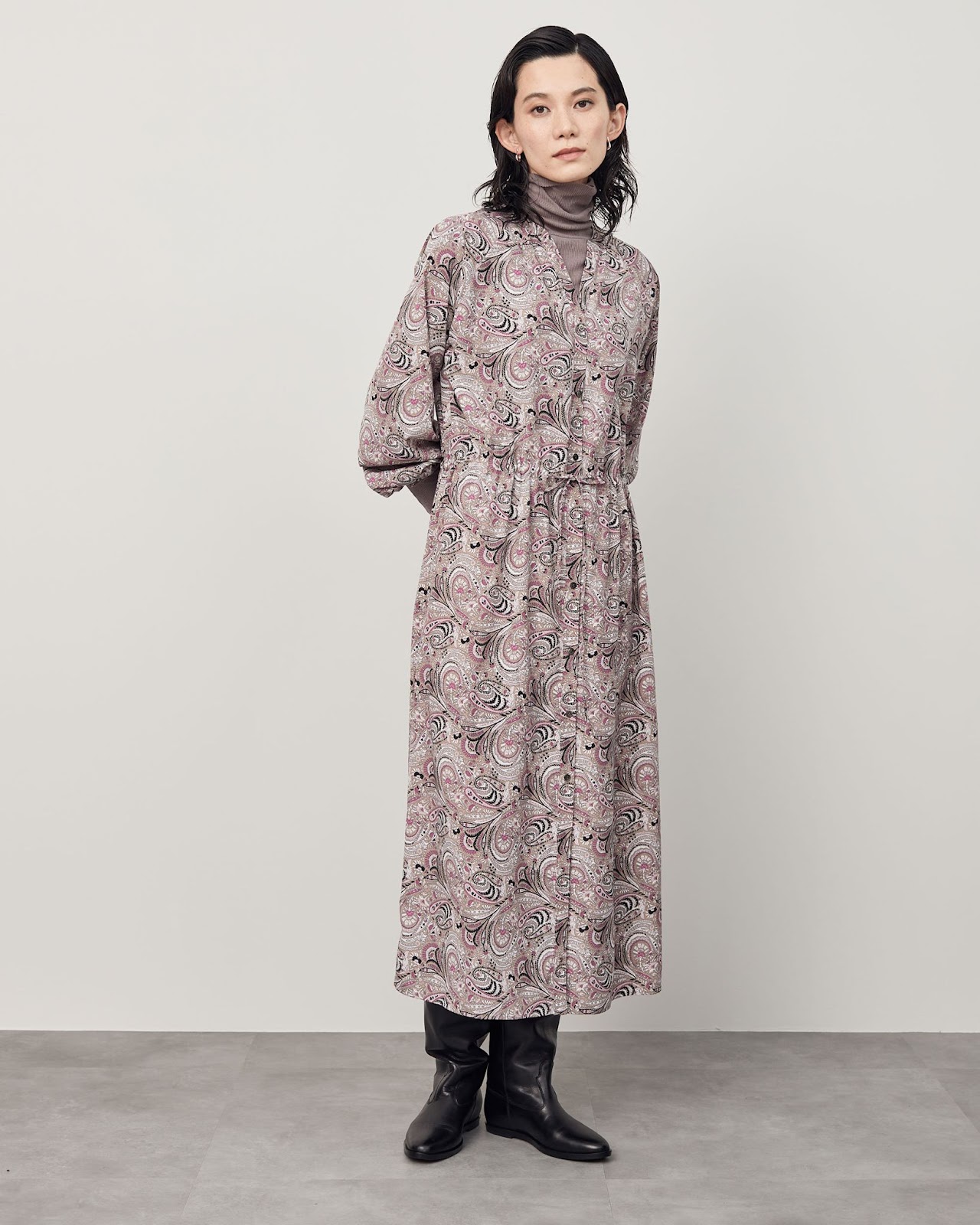 ペイズリー柄ワンピース Soeju Online Store 上質な大人の女性のためのワンピース Soeju Online Store ソージュ オンラインストア