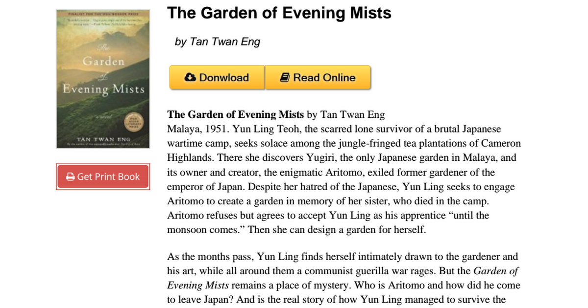 Garden of evening mists review