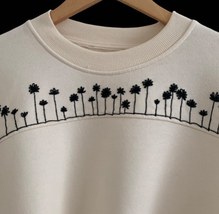palm tree embroidery