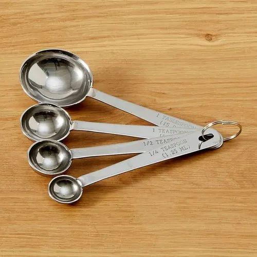 Stainless Steel Silver Measuring Spoon Set at Rs 150/piece in New Delhi |  ID: 21883622612