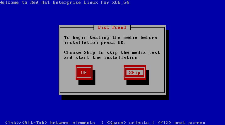 Skip Media Test during RHEL6 installation