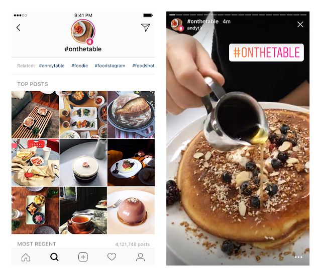 Instagram Stories para Hashtags