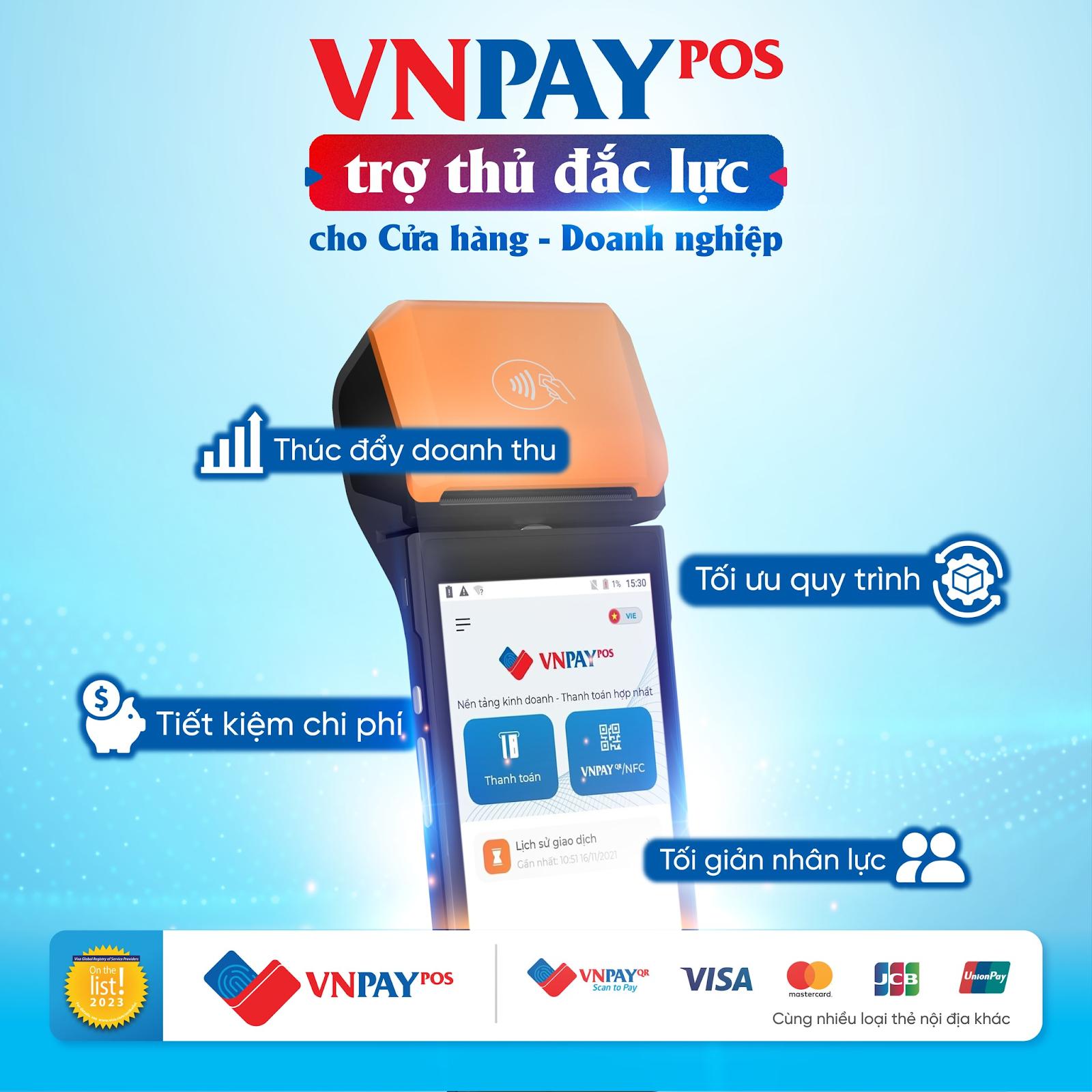 Sử dụng giải pháp thanh toán VNPAY-POS