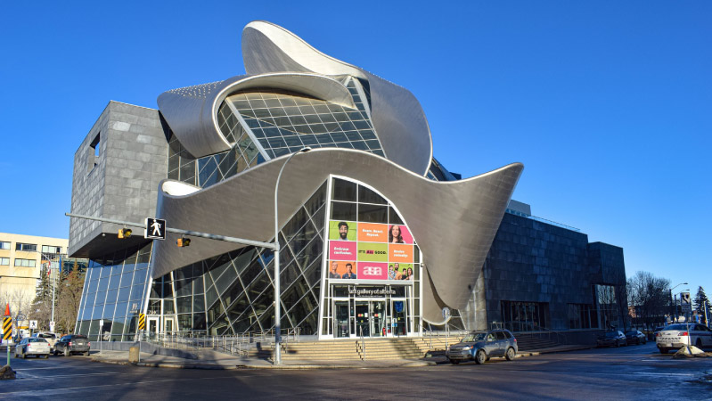 The front of the Art Gallery of Alberta in Downtown Edmonton