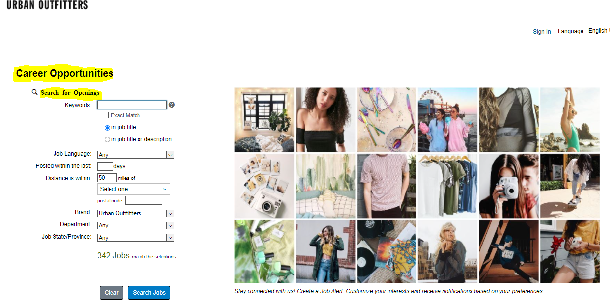 How to Apply in Urban Outfitters Careers?
