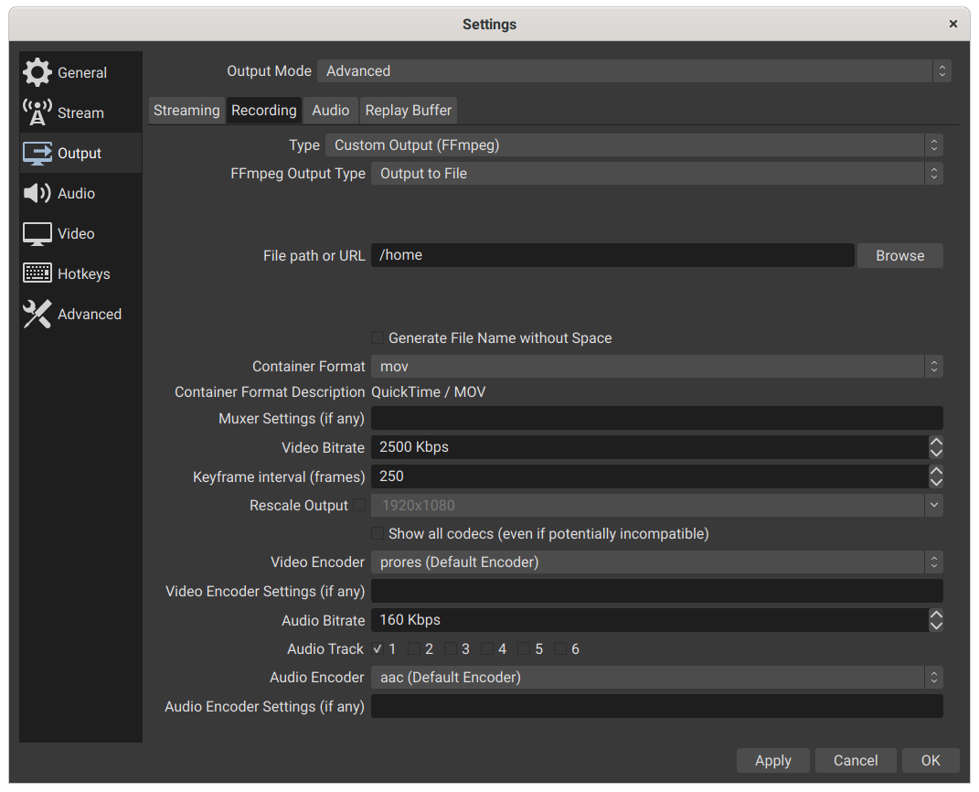 OBS Keyframe Interval