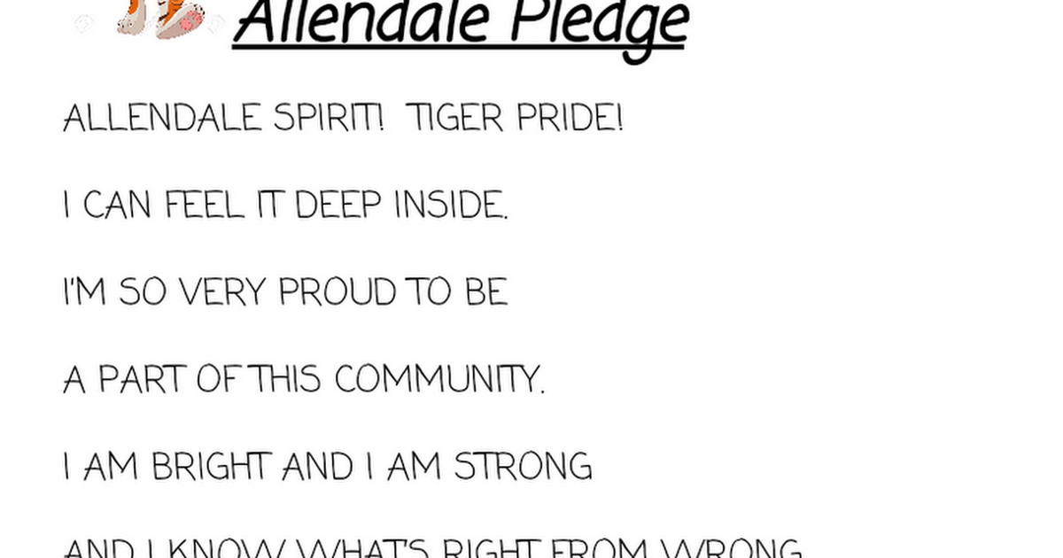 Allendale Pledge