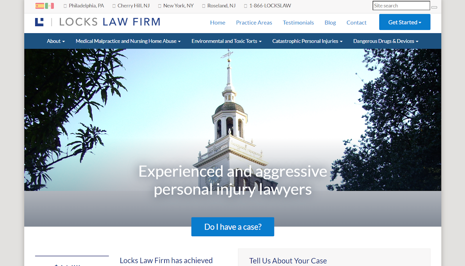 A website of an experienced personal injury lawyer