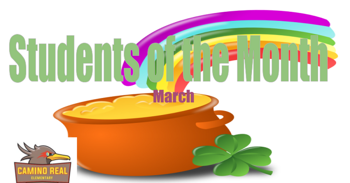 Students of the Month: March