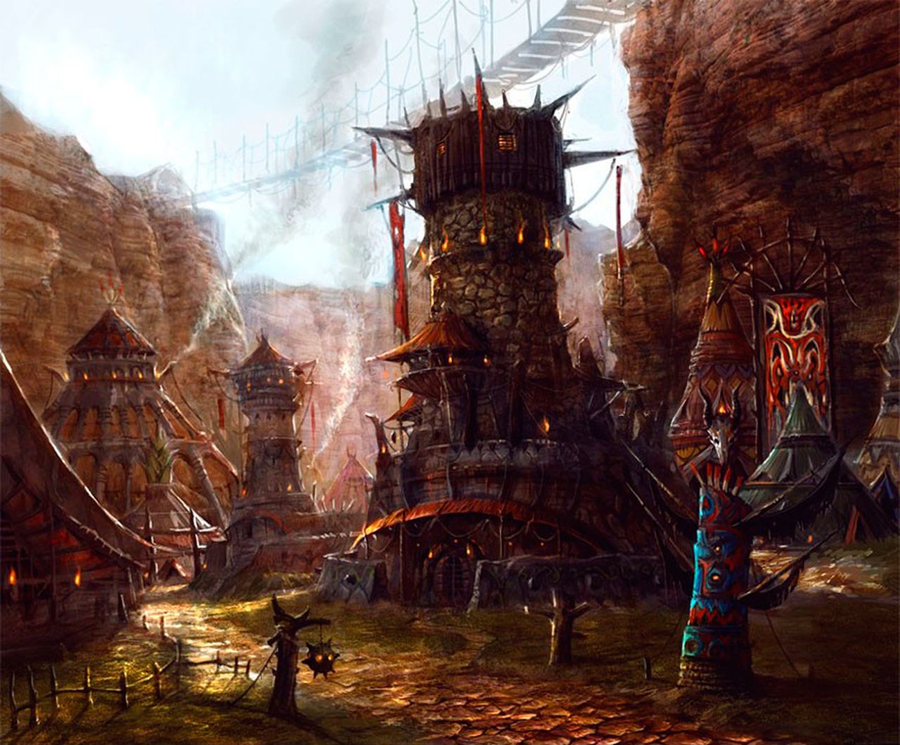 Orc Citadel | Environment concept art, Fantasy landscape, Landscape concept