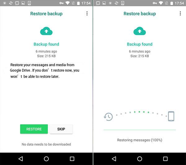 Restore WhatsApp Messages from Google Drive