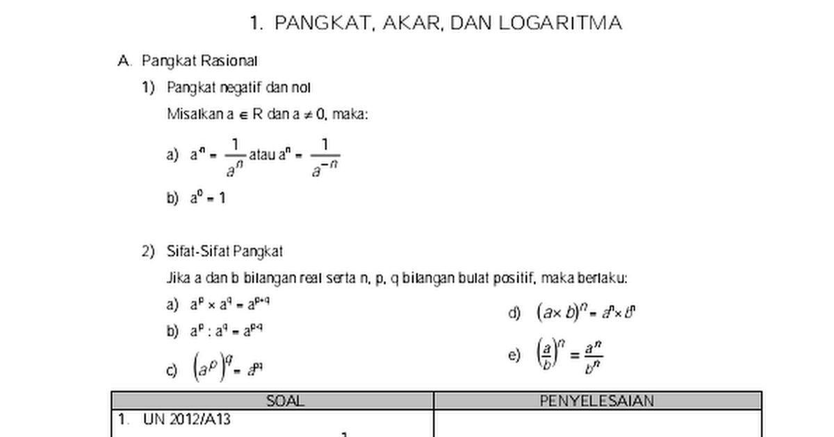 17+ Contoh Soal Un Bilangan Berpangkat Smk Kumpulan Contoh Soal