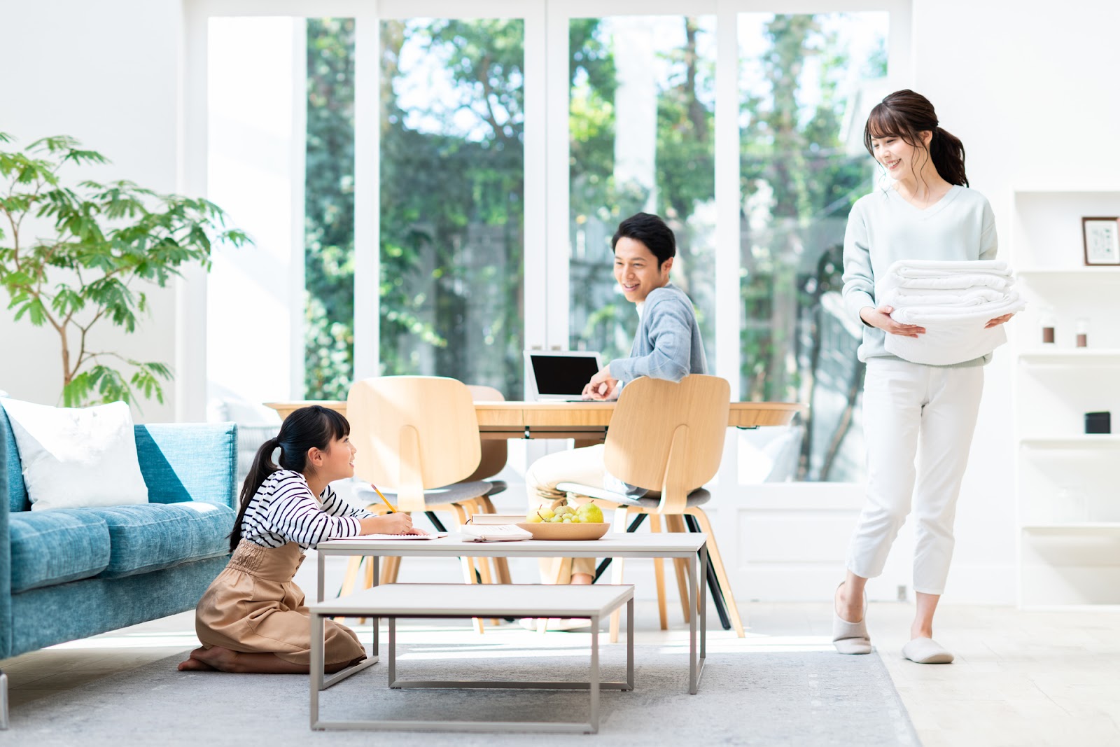 夫婦と子どもの風景