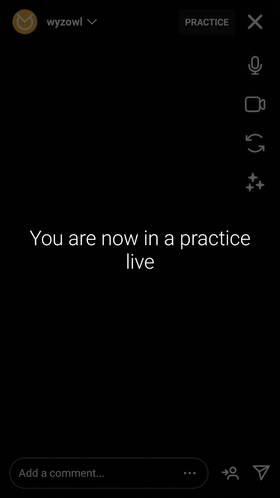 Instagram Live practice