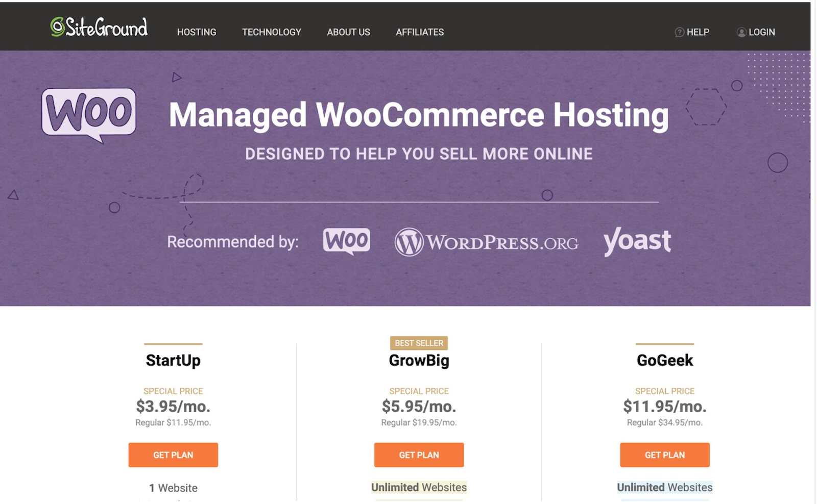 Siteground WooCommerce Hositng