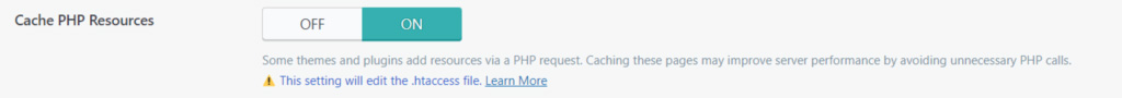 Configuração de cache de recursos PHP no plugin LiteSpeed Cache