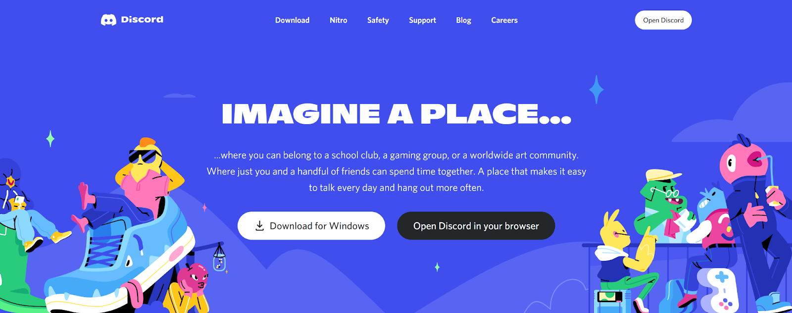 discord home page