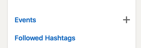 LinkedIn Events menu from the LinkedIn home page
