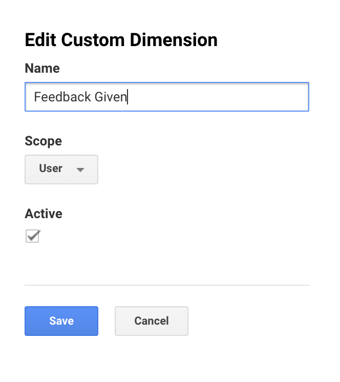 Edit Custom Dimension