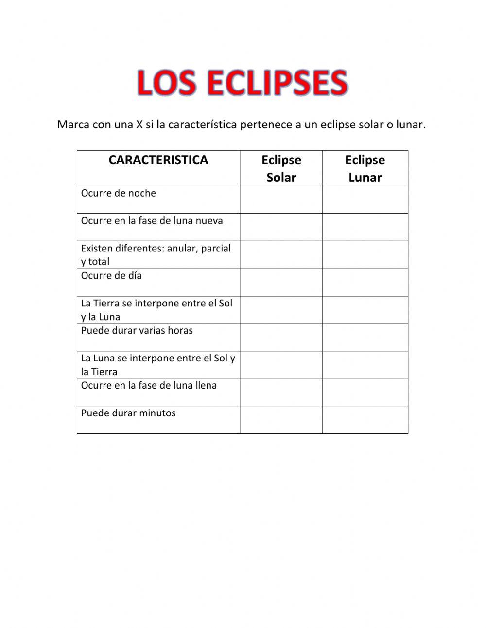 Ejercicio interactivo de Eclipses