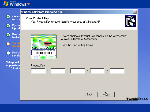 Windows xp sp2 product key