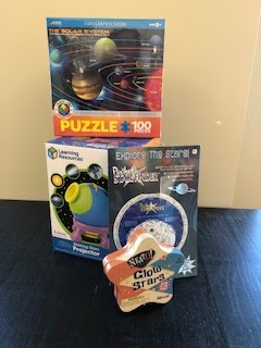 Star Projector, 100 pc Planet puzzle, Pocket Star Finder, Glow Stars