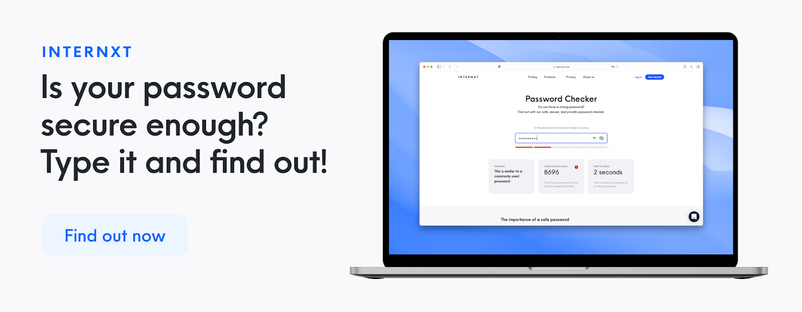 Internxt password checker is a secure way to set passwords
