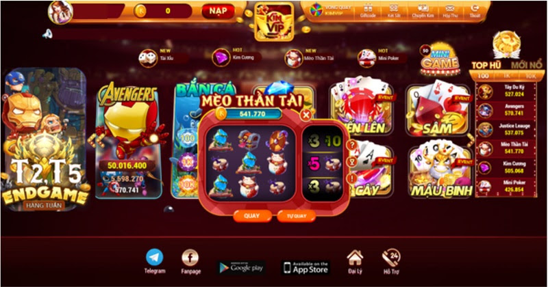 Slot game tại cổng game KimVip Top