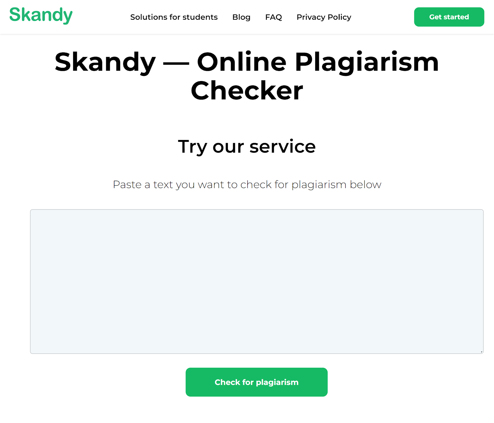 Skandy one of the best plagiarism checker for students and professionals