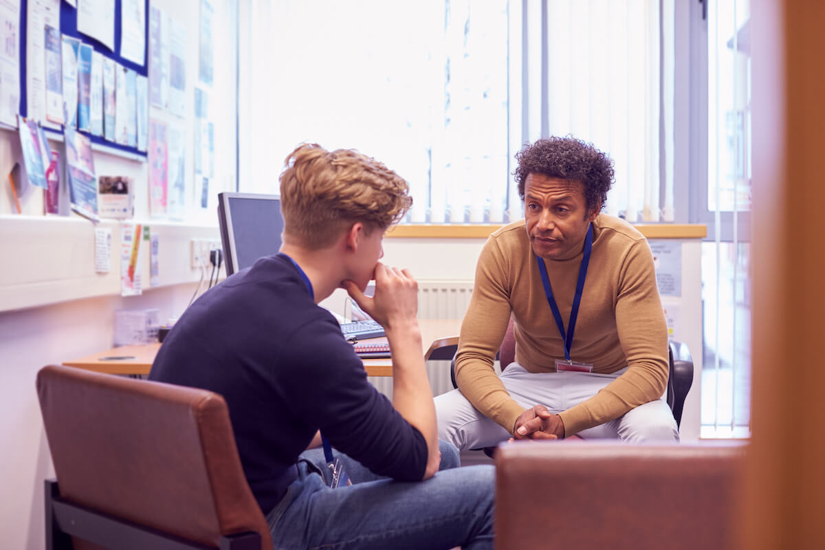 Patient talking to a counselor