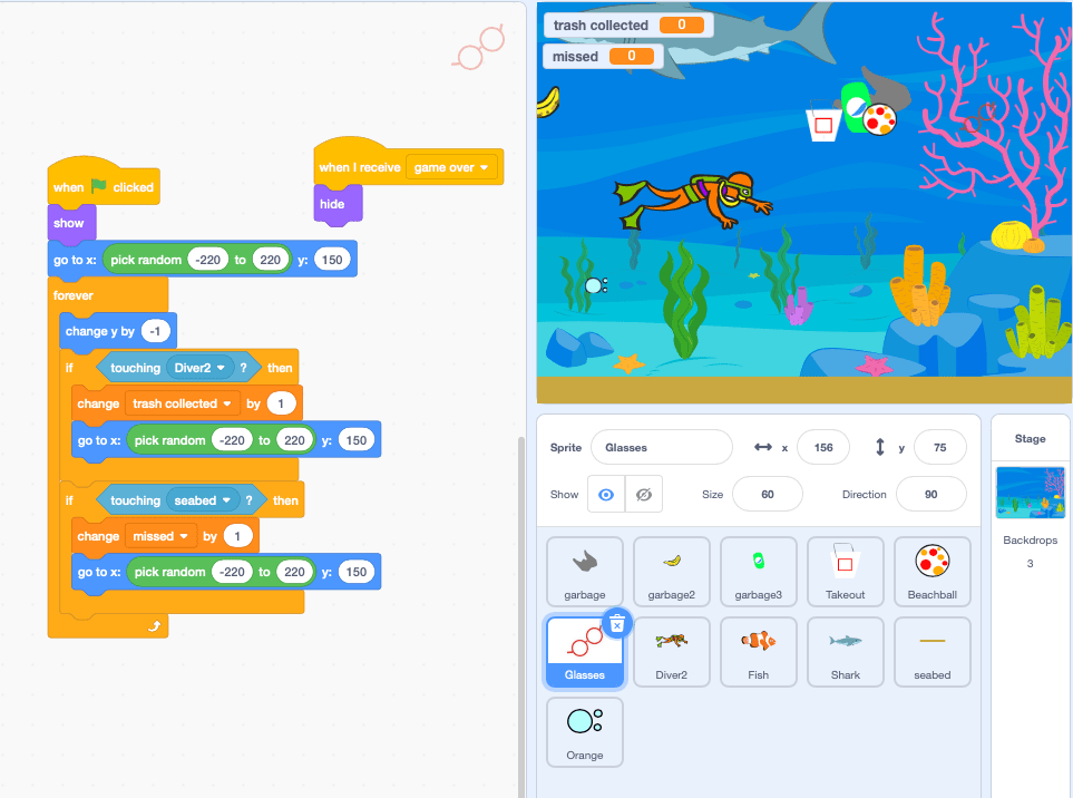 A Scratch coding language project with block coding