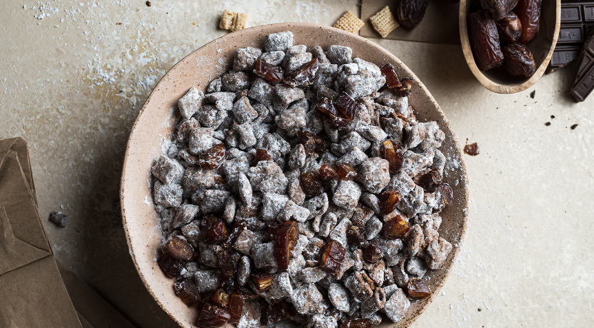Chocolate Peanut Butter Date Puppy Chow