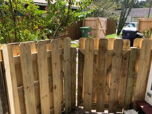 Photo of a shadowbox style wood fence