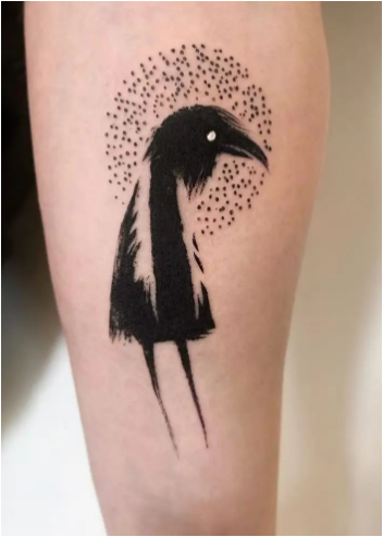 Funny Crow Tattoo 