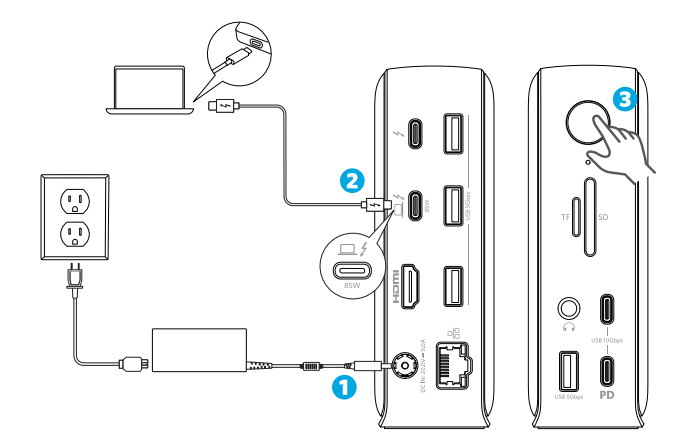 How to connect Anker 577 Thunderbolt Docking Station to your laptop?