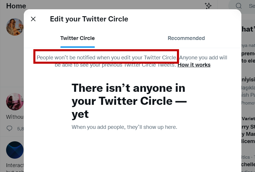 Edit your Twitter Circle