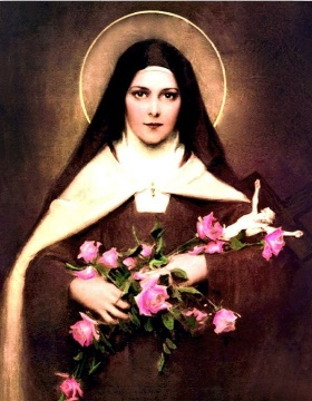 Saint St. Therese The little flower 8 X 10 image 1